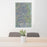 24x36 Capitol Reef National Park Map Print Portrait Orientation in Afternoon Style Behind 2 Chairs Table and Potted Plant