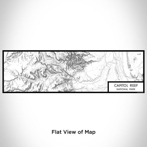 Flat View of Map Custom Capitol Reef National Park Map Enamel Mug in Classic