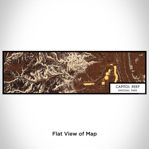 Flat View of Map Custom Capitol Reef National Park Map Enamel Mug in Ember