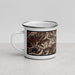 Left View Custom Capitol Reef National Park Map Enamel Mug in Ember