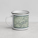 Left View Custom Capitol Reef National Park Map Enamel Mug in Woodblock