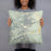 Person holding 18x18 Custom Capitol Reef National Park Map Throw Pillow in Woodblock