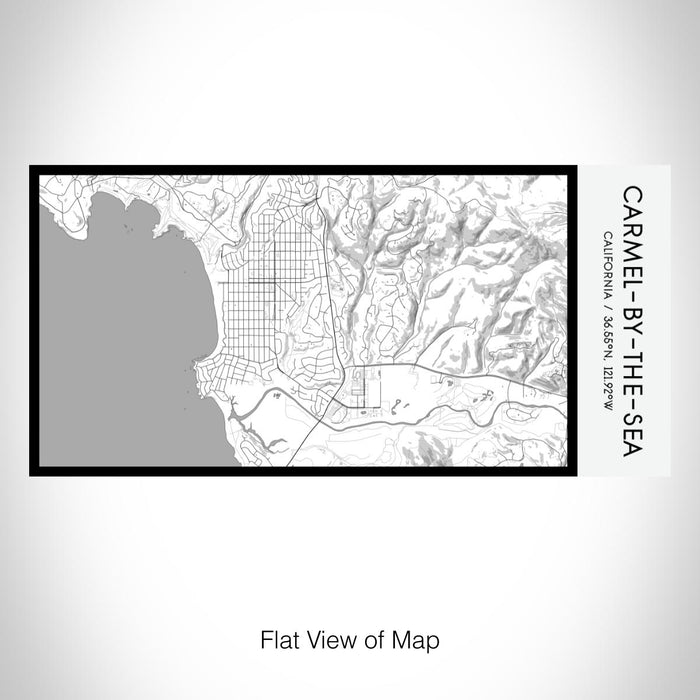 Rendered View of Carmel-by-the-Sea California Map on 17oz Stainless Steel Insulated Bottle with printed classic style map