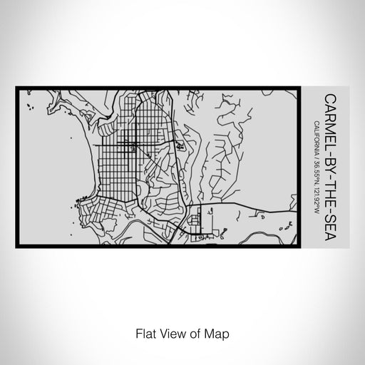 Rendered View of Carmel-by-the-Sea California Map on 17oz Stainless Steel Insulated Cola Bottle in Stainless
