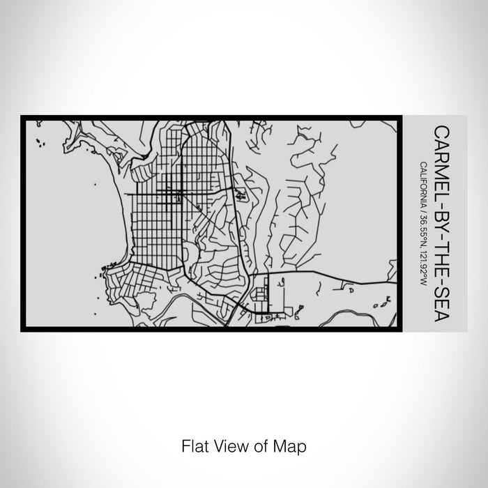 Rendered View of Carmel-by-the-Sea California Map on 17oz Stainless Steel Insulated Cola Bottle in Stainless
