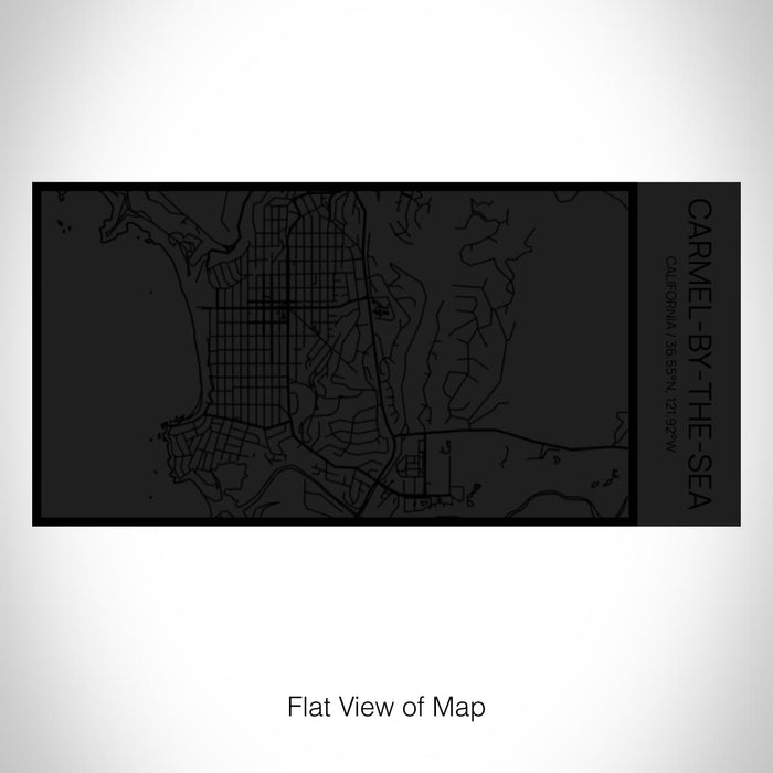 Rendered View of Carmel-by-the-Sea California Map on 17oz Stainless Steel Insulated Cola Bottle in Stainless in Matte Black