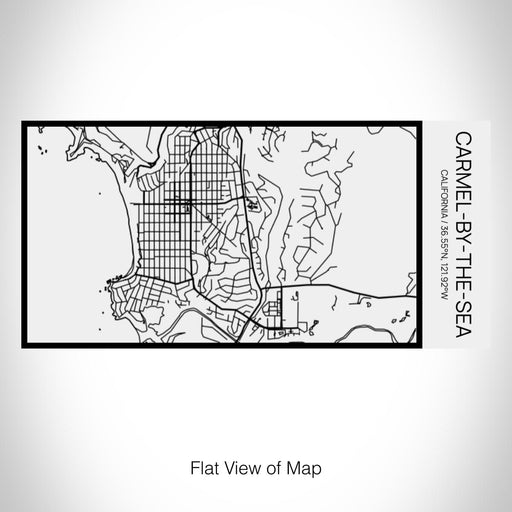 Rendered View of Carmel-by-the-Sea California Map on 17oz Stainless Steel Insulated Cola Bottle in Stainless in Matte White