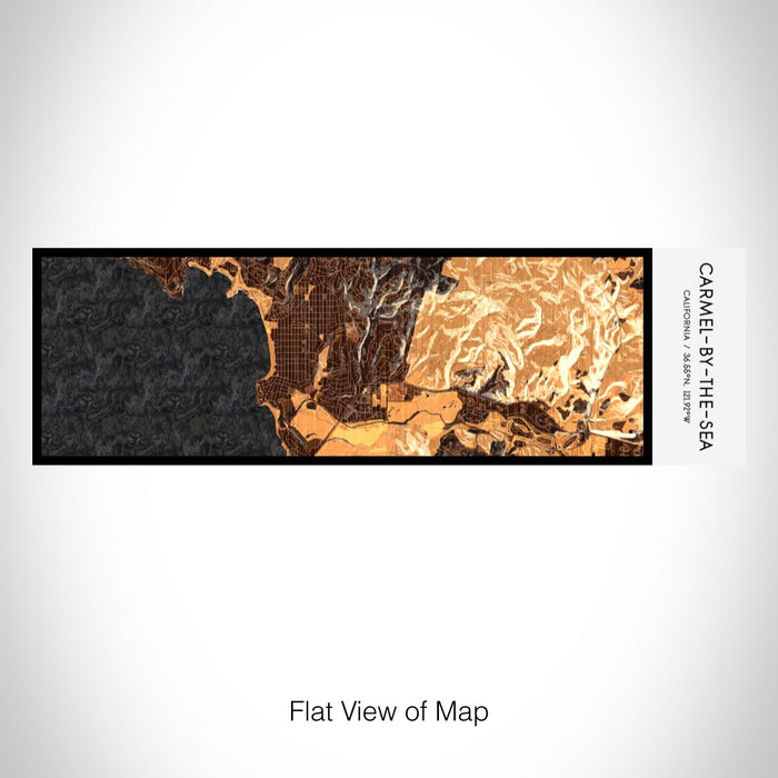 Rendered View of Carmel-by-the-Sea California Map on 10oz Stainless Steel Insulated Cup in Ember with Sliding Lid