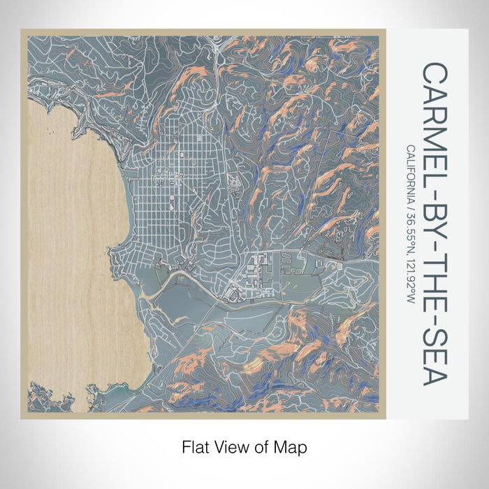 Rendered View of Carmel-by-the-Sea California Map on 17oz Stainless Steel Insulated Tumbler in Afternoon Map Style