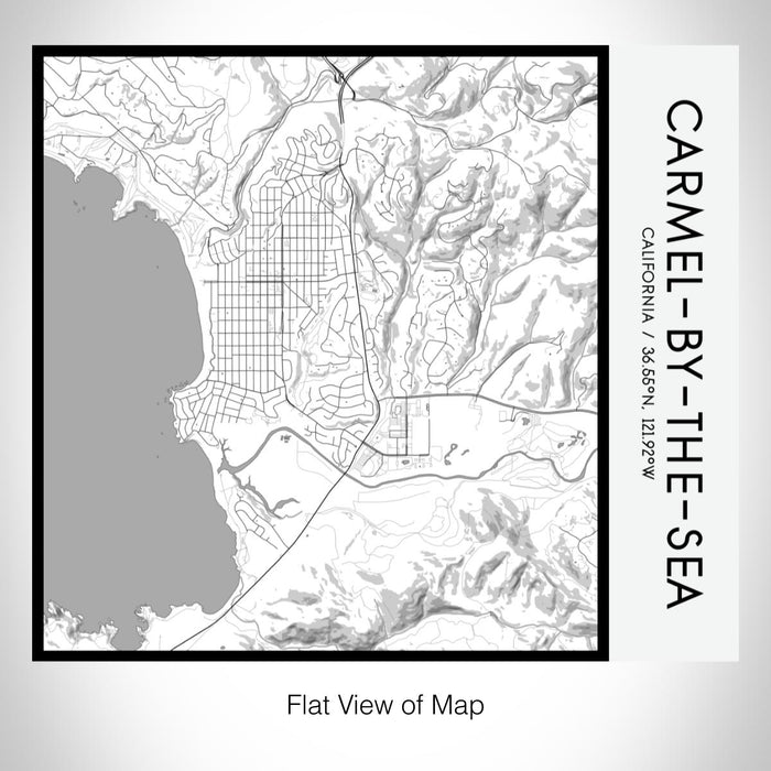 Rendered View of Carmel-by-the-Sea California Map on 17oz Stainless Steel Insulated Tumbler in Classic Map Style