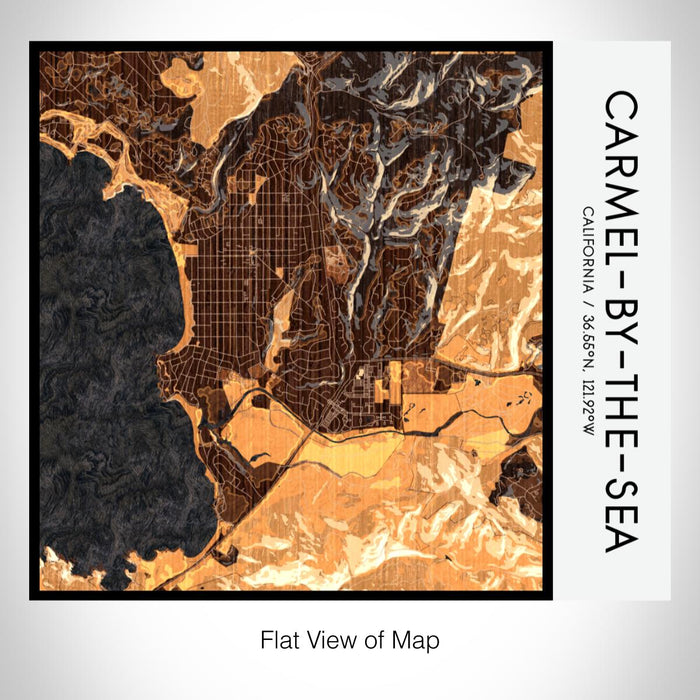Rendered View of Carmel-by-the-Sea California Map on 17oz Stainless Steel Insulated Tumbler in Ember Map Style