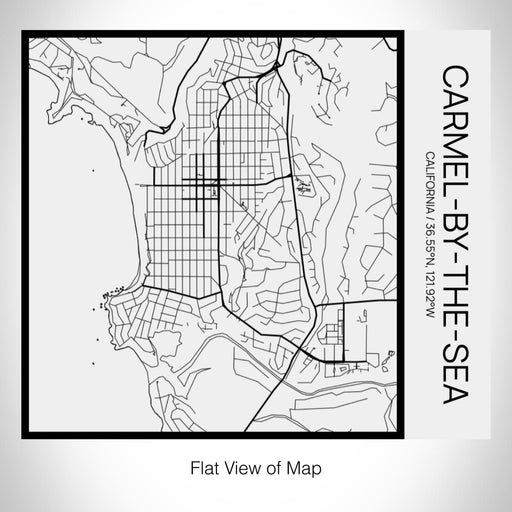 Rendered View of Carmel-by-the-Sea California Map on 17oz Stainless Steel Insulated Tumbler in Matte White with Tactile Lines