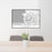 24x36 Carmel Highlands California Map Print Lanscape Orientation in Classic Style Behind 2 Chairs Table and Potted Plant