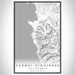 Carmel Highlands California Map Print Portrait Orientation in Classic Style With Shaded Background