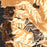 Carmel Highlands California Map Print in Ember Style Zoomed In Close Up Showing Details