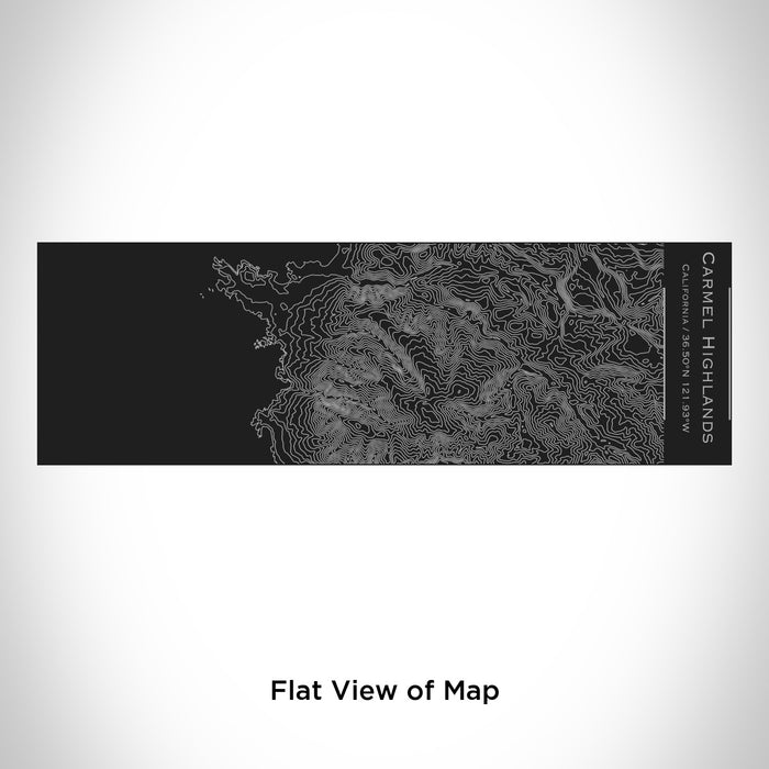 Rendered View of Carmel Highlands California Map Engraving on 10oz Stainless Steel Insulated Cup with Sliding Lid in Black
