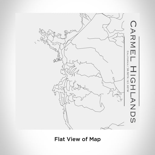 Rendered View of Carmel Highlands California Map Engraving on 17oz Stainless Steel Insulated Tumbler in White
