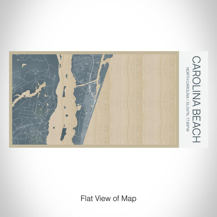 Rendered View of Carolina Beach North Carolina Map on 17oz Stainless Steel Insulated Bottle with printed afternoon style map