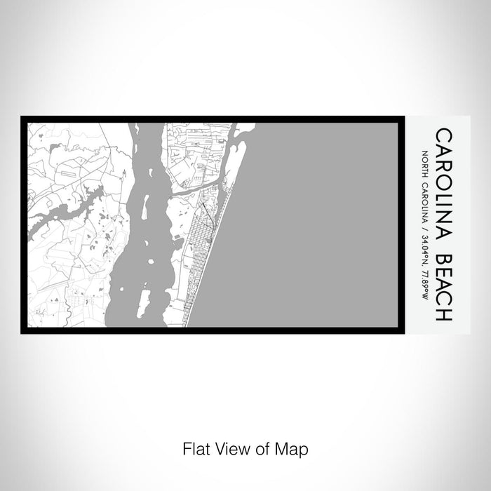 Rendered View of Carolina Beach North Carolina Map on 17oz Stainless Steel Insulated Bottle with printed classic style map