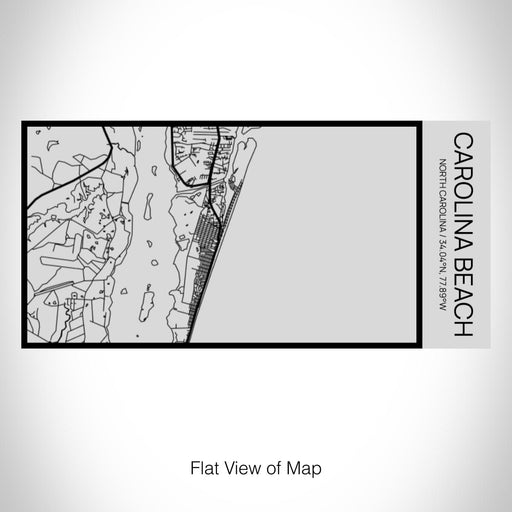 Rendered View of Carolina Beach North Carolina Map on 17oz Stainless Steel Insulated Cola Bottle in Stainless