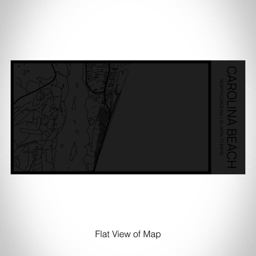 Rendered View of Carolina Beach North Carolina Map on 17oz Stainless Steel Insulated Cola Bottle in Stainless in Matte Black