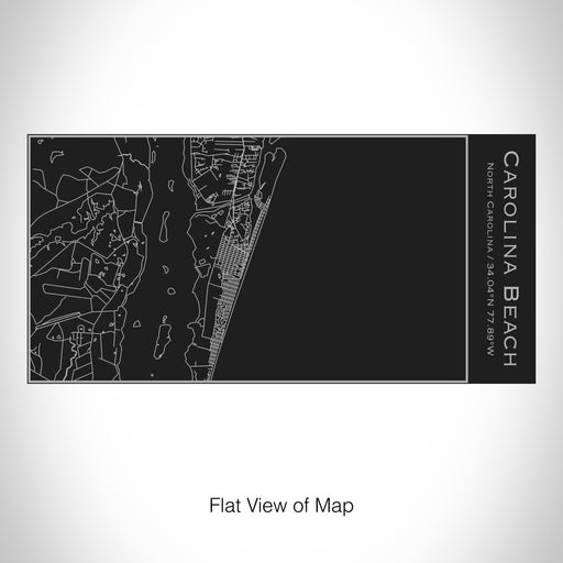 Rendered View of Carolina Beach North Carolina Map on 17oz Stainless Steel Insulated Cola Bottle in Black