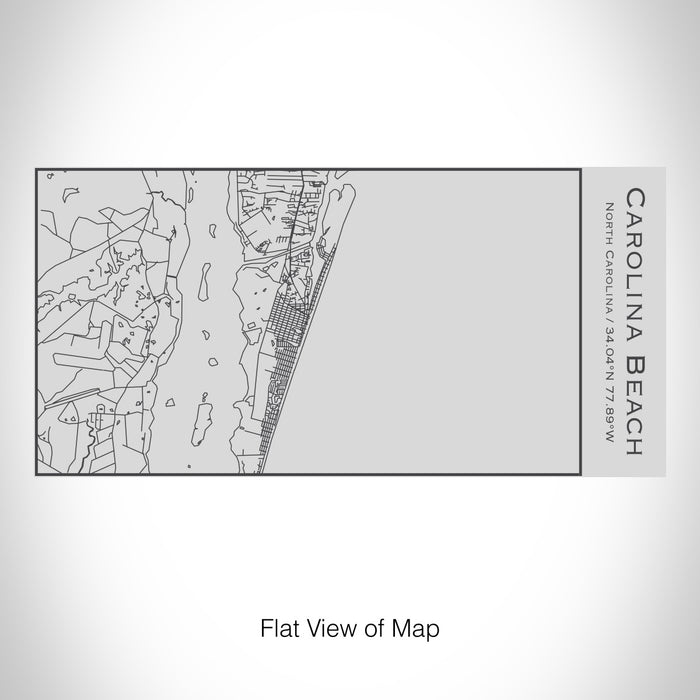 Rendered View of Carolina Beach North Carolina Map on 17oz Stainless Steel Insulated Cola Bottle