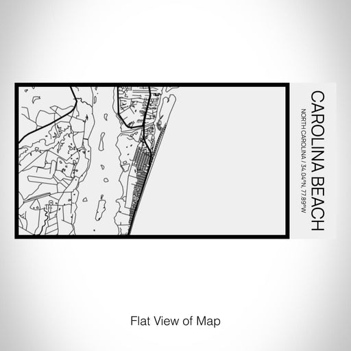 Rendered View of Carolina Beach North Carolina Map on 17oz Stainless Steel Insulated Cola Bottle in Stainless in Matte White