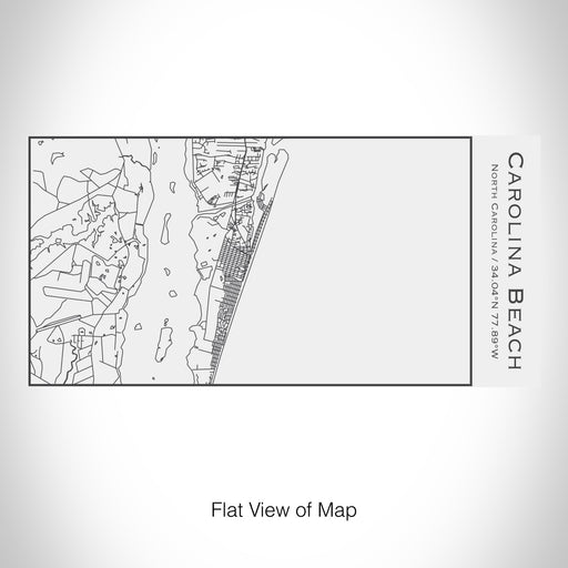 Rendered View of Carolina Beach North Carolina Map on 17oz Stainless Steel Insulated Cola Bottle in White