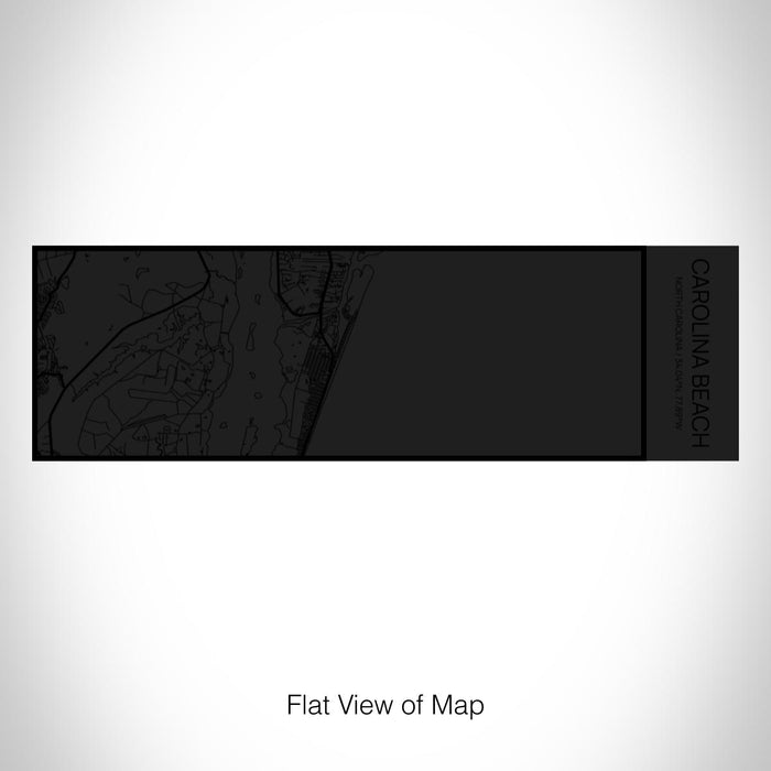 Rendered View of Carolina Beach North Carolina Map on 10oz Stainless Steel Insulated Cup in Matte Black with Sliding Lid