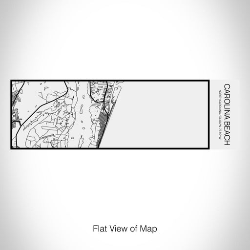 Rendered View of Carolina Beach North Carolina Map on 10oz Stainless Steel Insulated Cup in Matte White with Sliding Lid