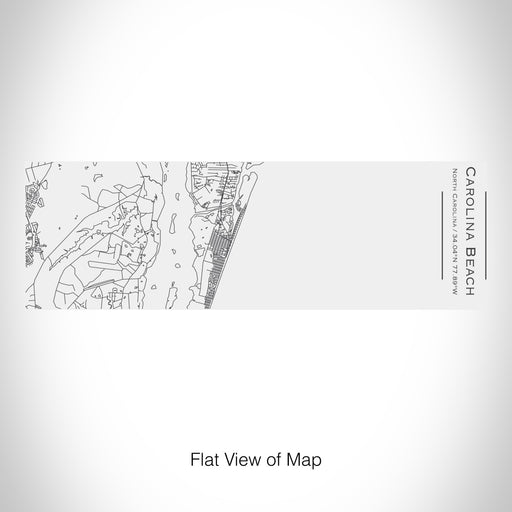 Rendered View of Carolina Beach North Carolina Map on 10oz Stainless Steel Insulated Cup with Sliding Lid in White