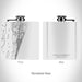 Rendered View of Carolina Beach North Carolina Map on 6oz Stainless Steel Flask in White