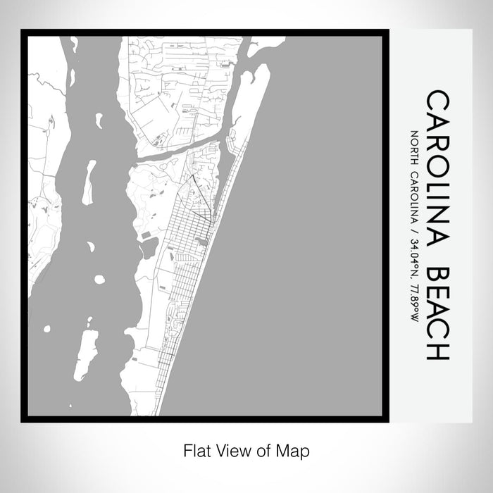 Rendered View of Carolina Beach North Carolina Map on 17oz Stainless Steel Insulated Tumbler in Classic Map Style