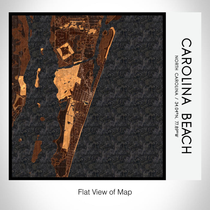 Rendered View of Carolina Beach North Carolina Map on 17oz Stainless Steel Insulated Tumbler in Ember Map Style