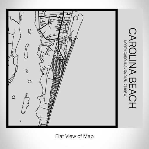 Rendered View of Carolina Beach North Carolina Map on 17oz Stainless Steel Insulated Tumbler in Tactile Lines with Succulent in Background