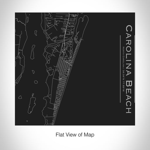 Rendered View of Carolina Beach North Carolina Map on 17oz Stainless Steel Insulated Tumbler in Black