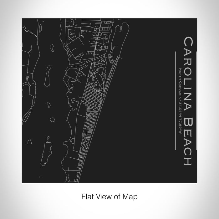 Rendered View of Carolina Beach North Carolina Map on 17oz Stainless Steel Insulated Tumbler in Black