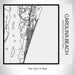 Rendered View of Carolina Beach North Carolina Map on 17oz Stainless Steel Insulated Tumbler in Matte White with Tactile Lines