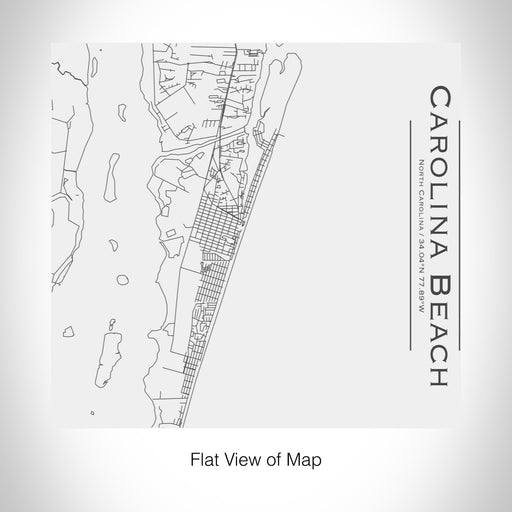 Rendered View of Carolina Beach North Carolina Map on 17oz Stainless Steel Insulated Tumbler in White