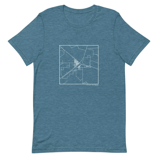 Carrizozo New Mexico  Map Unisex T-Shirt with City inscription in Heather Teal