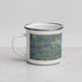 Left View Custom Carroll Iowa Map Enamel Mug in Afternoon