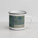 Right View Custom Carroll Iowa Map Enamel Mug in Afternoon