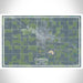 Carroll Iowa Map Print Landscape Orientation in Afternoon Style With Shaded Background