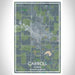 Carroll Iowa Map Print Portrait Orientation in Afternoon Style With Shaded Background