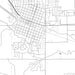 Carroll Iowa Map Print in Classic Style Zoomed In Close Up Showing Details