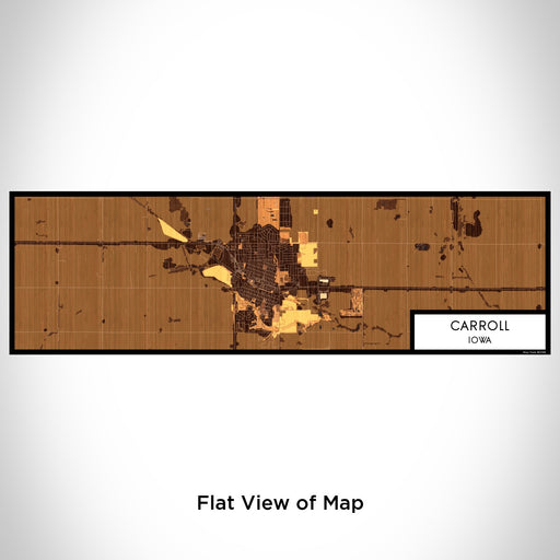 Flat View of Map Custom Carroll Iowa Map Enamel Mug in Ember