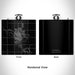 Rendered View of Carroll Iowa Map Engraving on 6oz Stainless Steel Flask in Black