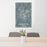 24x36 Carrollton Georgia Map Print Portrait Orientation in Afternoon Style Behind 2 Chairs Table and Potted Plant