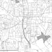 Carrollton Georgia Map Print in Classic Style Zoomed In Close Up Showing Details